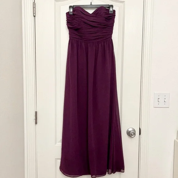 Alfred Angelo Dresses | Alfred Angelo Strapless Grape Purple Bridesmaid Dress | Color: Purple | Size: 4 | Carissakh's Closet